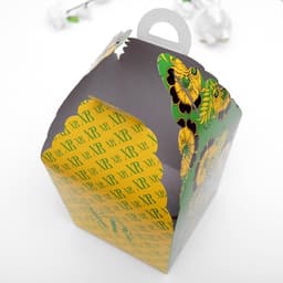 Коробка подарочная пасхальная «ХВ», зеленая хохлома, 17×17×26 см