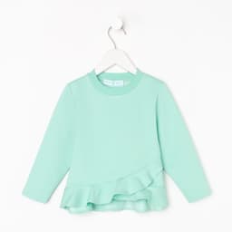 Свитшот для девочки с воланом KAFTAN «Basic line» размер 30 (98-104), цвет мята