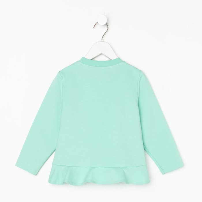 Свитшот для девочки с воланом KAFTAN «Basic line» размер 30 (98-104), цвет мята