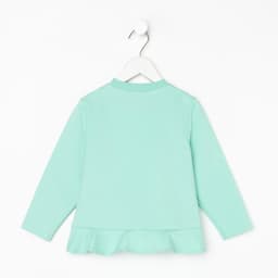 Свитшот для девочки с воланом KAFTAN «Basic line» размер 30 (98-104), цвет мята