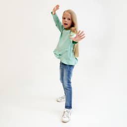 Свитшот для девочки с воланом KAFTAN «Basic line» размер 30 (98-104), цвет мята