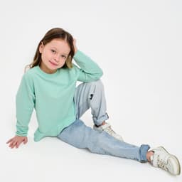 Свитшот для девочки с воланом KAFTAN «Basic line» размер 30 (98-104), цвет мята