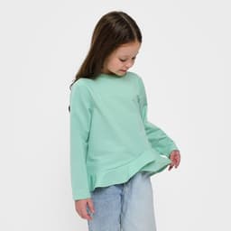 Свитшот для девочки с воланом KAFTAN «Basic line» размер 30 (98-104), цвет мята