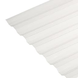 Поликарбонат монолитный, кровельный, трапеция 0.8 мм, 2×1.05 м, прозрачный