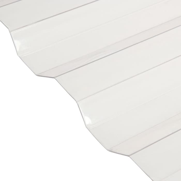 Поликарбонат монолитный, кровельный, трапеция 0.8 мм, 2×1.05 м, прозрачный