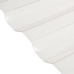 Поликарбонат монолитный, кровельный, трапеция 0.8 мм, 2×1.05 м, прозрачный