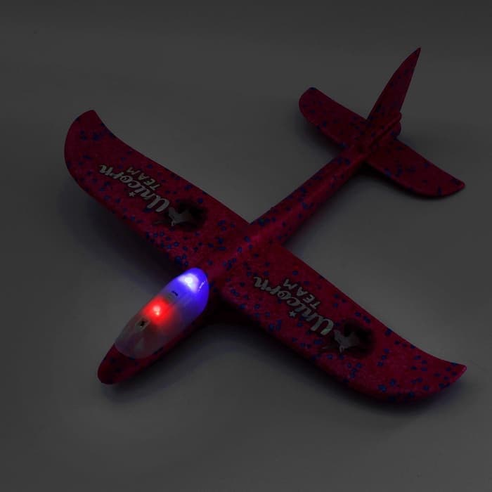 Самолёт Funny toys, розовый, диодный