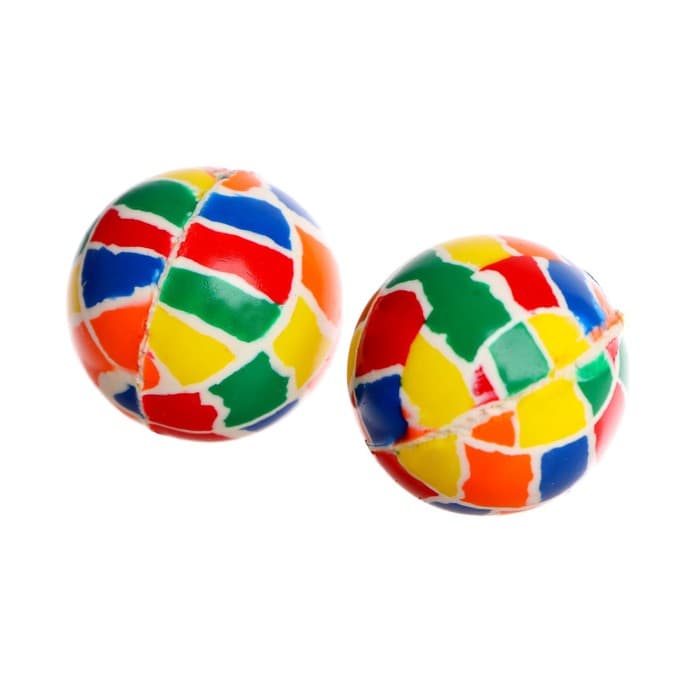 Мяч каучуковый Funny toys, попрыгунчик «Поиграем?», в банке, 80 шт.