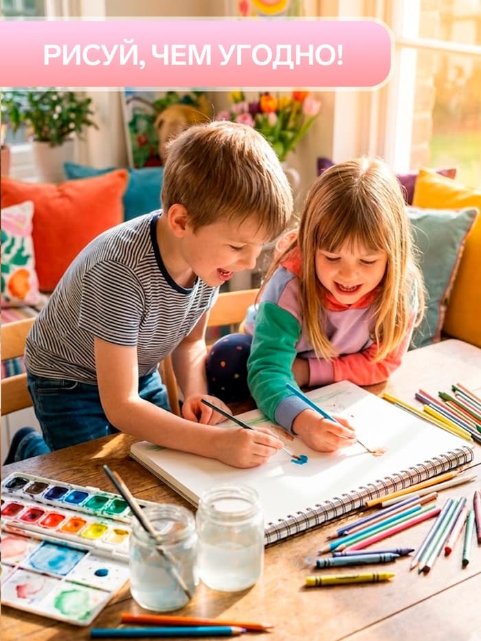 Альбом для рисования Calligrata А4, 40 листов, на скрепке, плотность листов 100 г/м², обложка из мелованной бумаги