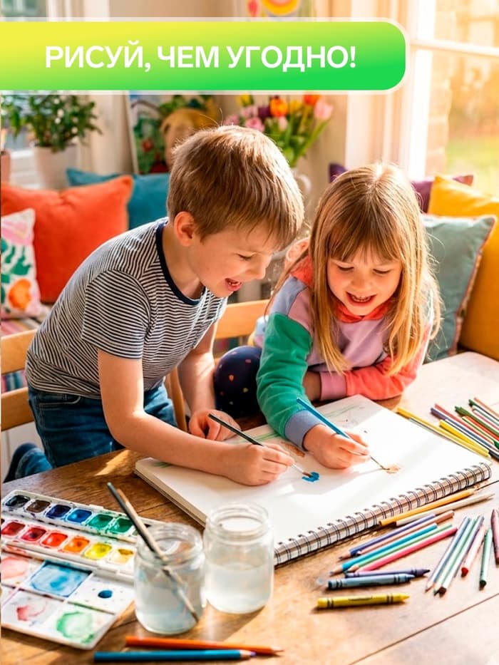 Альбом для рисования Calligrata А4, 40 листов, на скрепке, плотность листов 100 г/м², обложка из мелованного картона