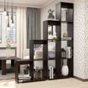 Стеллаж-перегородка для зонирования «Кантри», с полками, 1600×296×2036 мм, цвет венге