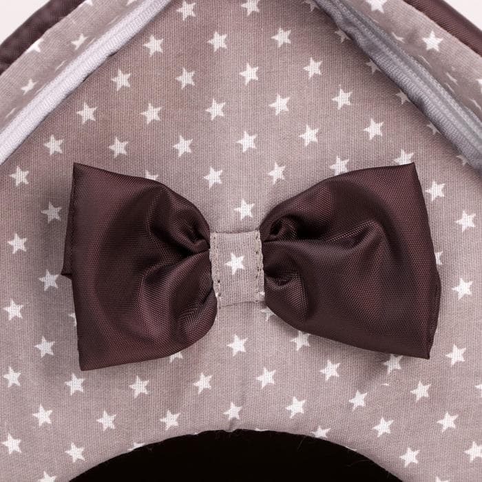 Домик для животных «Звёздочки», 34×32×37 см, коричневый