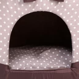 Домик для животных «Звёздочки», 34×32×37 см, коричневый