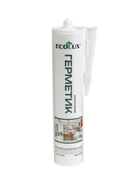 Герметик акриловый ECOLUX, силиконизированный, белый, 290 мл