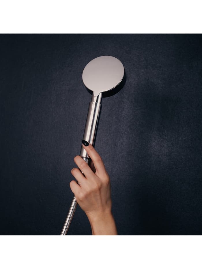 Лейка для душа ZEIN Z0114, пластик, цилиндрической формы, 1 режим, хром