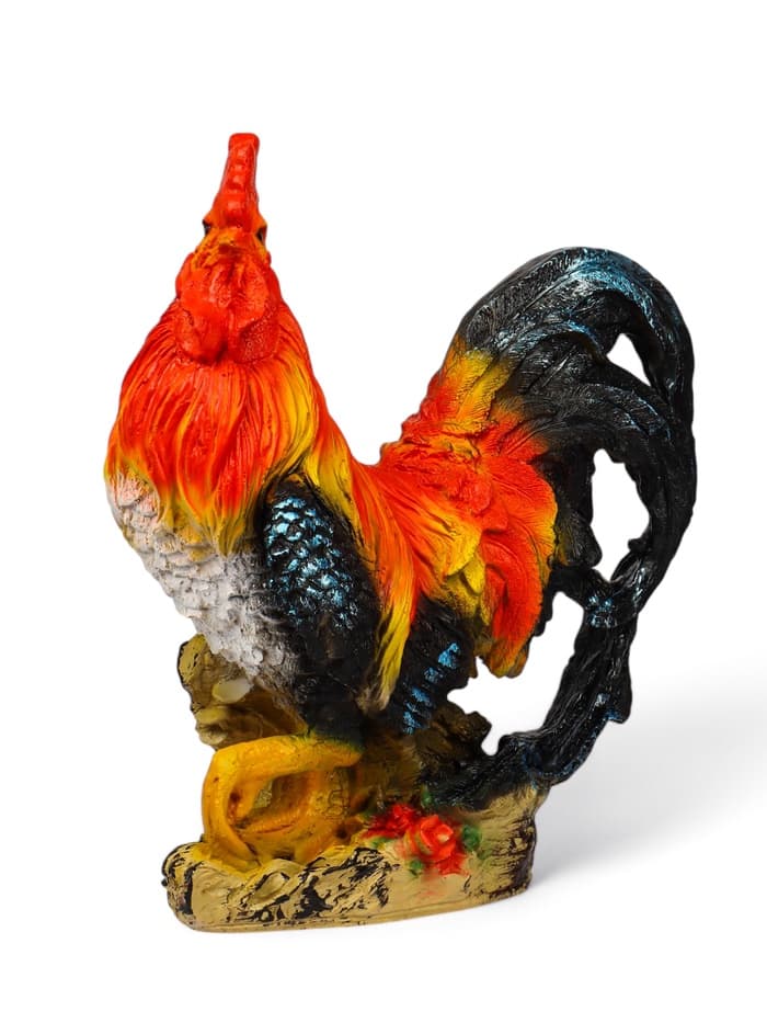 Садовая фигура из полистоуна «Петух андалузский», 42×20×38 см