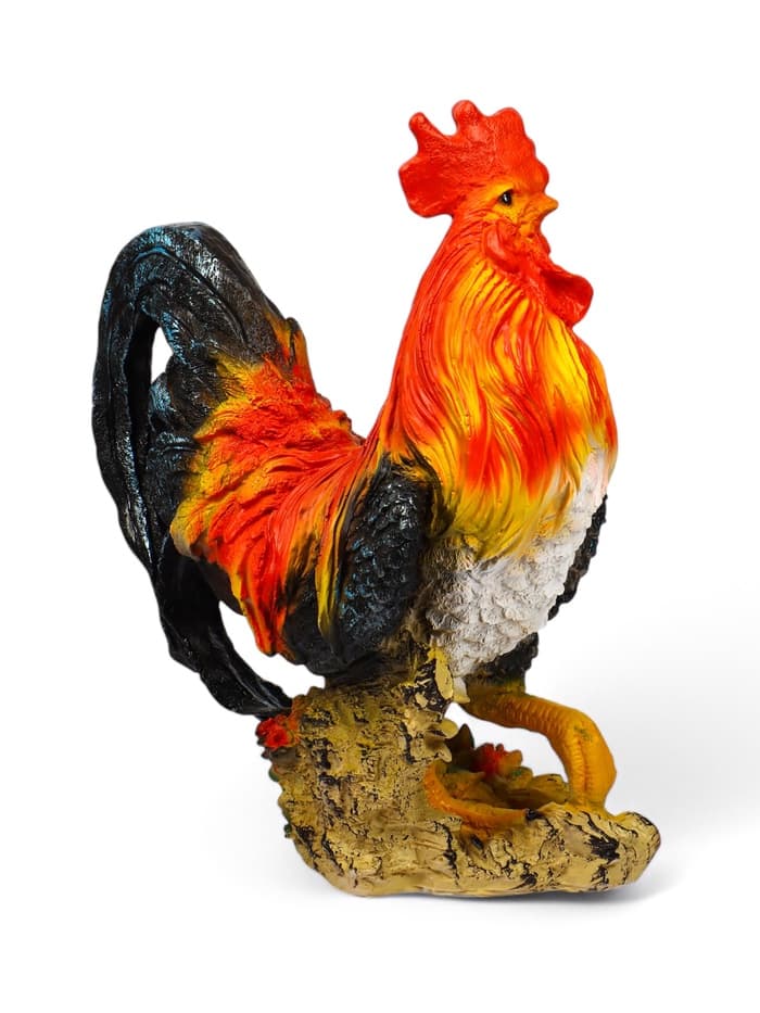 Садовая фигура из полистоуна «Петух андалузский», 42×20×38 см