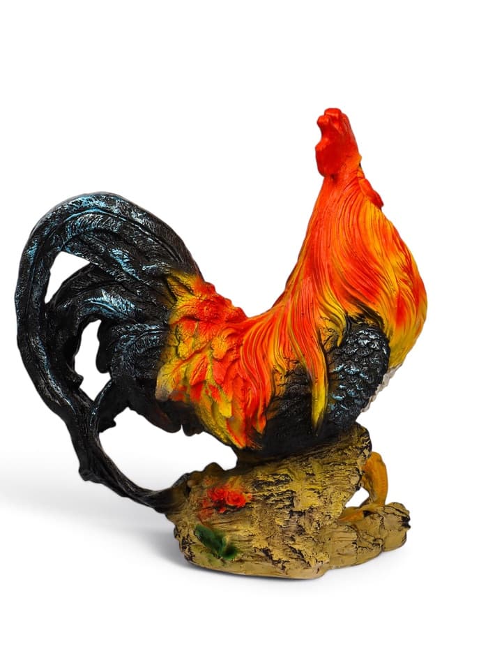 Садовая фигура из полистоуна «Петух андалузский», 42×20×38 см