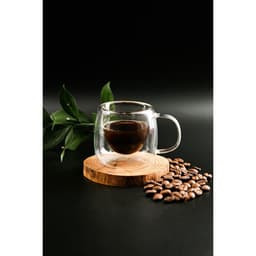 Кружка с двойными стенками Magistro «Дуо», 80 мл, 9×7×6.3 см, стекло, прозрачная