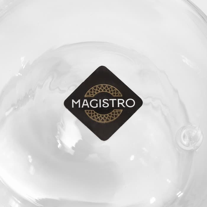 Кружка с двойными стенками Magistro «Дуо», 80 мл, 9×7×6.3 см, стекло, прозрачная