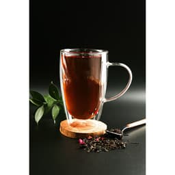 Кружка с двойными стенками Magistro «Дуо», 500 мл, 14.5×9×15.5 см, стекло, прозрачная