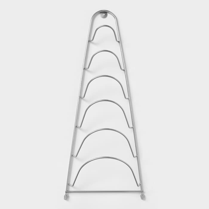 Подставка для крышек подвесная, 19.5×9×46 см, хром