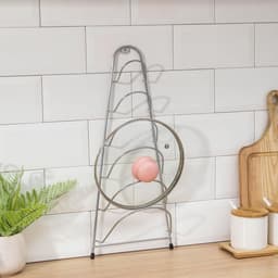 Подставка для крышек подвесная, 19.5×9×46 см, хром