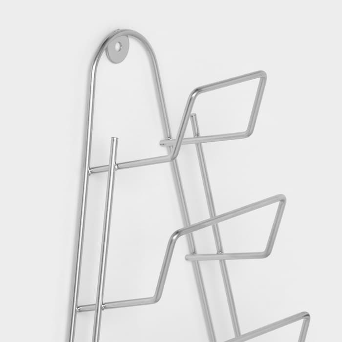 Подставка для крышек подвесная, 23×7×42 см, хром