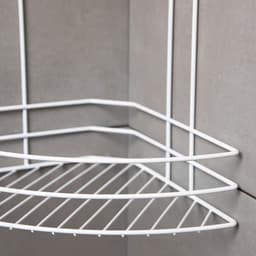 Полка для ванной угловая 3-ярусная, 23×23×58.5 см, белая