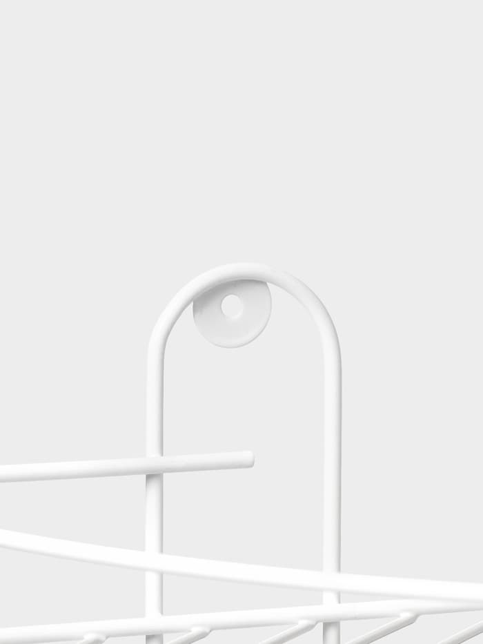 Полка для ванной угловая 3-ярусная, 23×23×58.5 см, белая