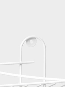 Полка для ванной угловая 3-ярусная, 23×23×58.5 см, белая