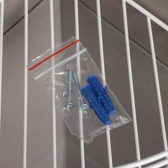 Полка для ванной угловая 2-х ярусная, 19×30 см, белая