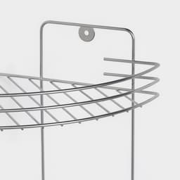 Полка для ванной угловая 2-х ярусная, 19×30 см, хром