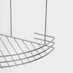 Полка для ванной угловая 2-х ярусная, 19×30 см, хром