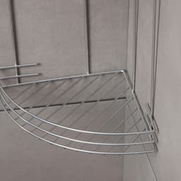 Полка для ванной угловая 2-х ярусная, 19×30 см, хром