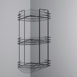 Полка для ванной угловая 3-ярусная, 19×19×45 см, хром