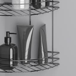 Полка для ванной угловая 3-ярусная, 19×19×45 см, хром