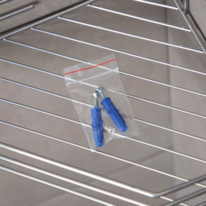 Полка для ванной угловая, 20.5×20.5×6.5 см, хром