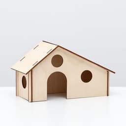 Домик для грызунов, 21.2×9.4×11.7 см, дерево