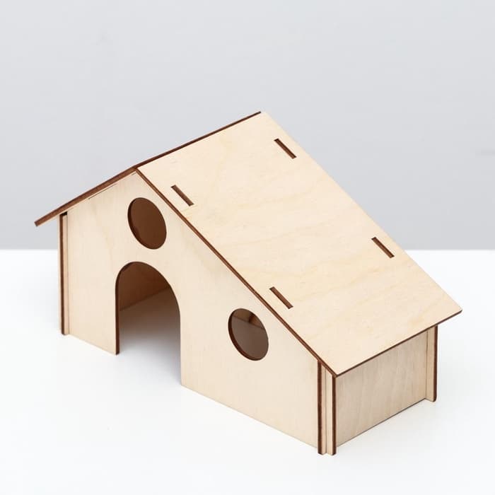 Домик для грызунов, 21.2×9.4×11.7 см, дерево