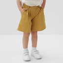 Шорты-бермуды для девочки MINAKU: Cotton collection, горчичные, рост 110 см