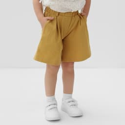 Шорты-бермуды для девочки MINAKU: Cotton collection, горчичные, рост 110 см