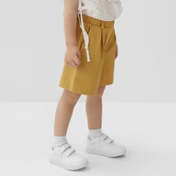 Шорты-бермуды для девочки MINAKU: Cotton collection, горчичные, рост 110 см