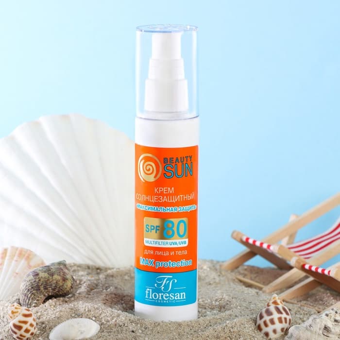 Солнцезащитный крем для лица и тела Floresan beauty sun «Максимальная защита» SPF 80, 75 мл