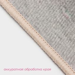 Коврик для дома Доляна «Фло», 60×100 см, серый