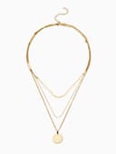 Кулон на цепочке «Цепь», классический диск, цвет золото, 50 см