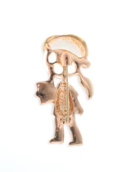 Брошь «Доктор», девочка, цветная в золоте