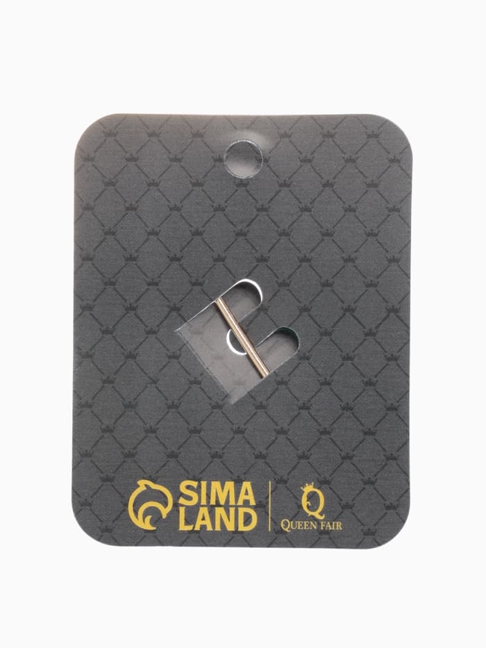 Булавка «Сердечки», 7 см, цветная в золоте