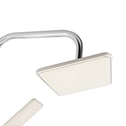 Душевая система ZEIN Z1002, тропическая и ручная лейка, шланги, стойка, мыльница, хром