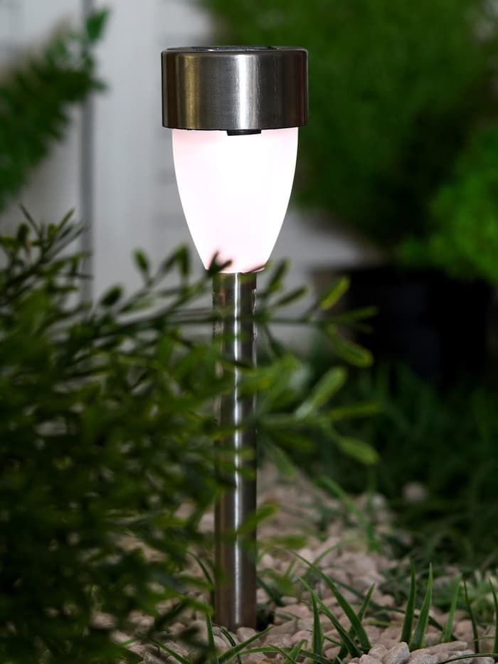 Садовый светильник «Матовый конус», уличный, на солнечной батарее, 1 LED, свечение тёплое белое